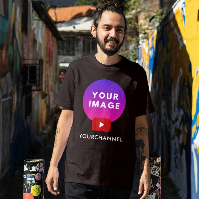 Camiseta Nome do Canal Youtube Personalizado Preto (Criador carregado)