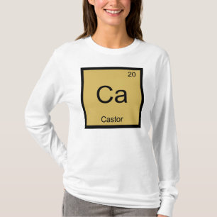 Camiseta Nome do Castor Química Elemento Tabela Periódica