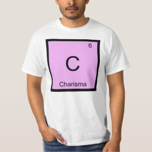 Camiseta Nome do Charisma Elemento Químico Mesa periódica