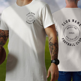 Camiseta Nome do clube de futebol Logotipo frente trás