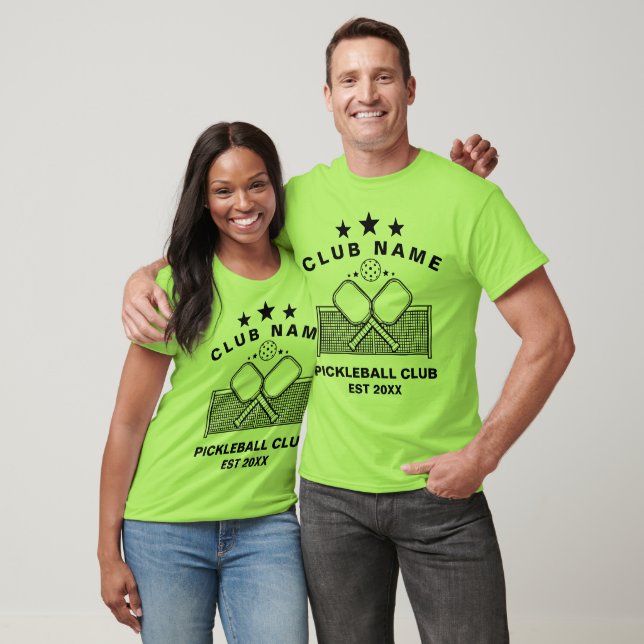 Camiseta Nome do Clube Personalizado de Pickleball (Unissex)
