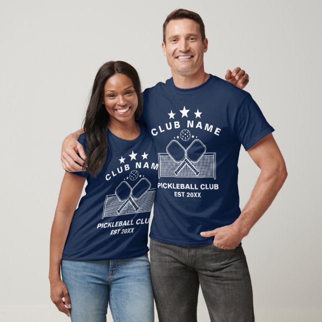 Camiseta Nome do Clube Personalizado de Pickleball (Unissex)