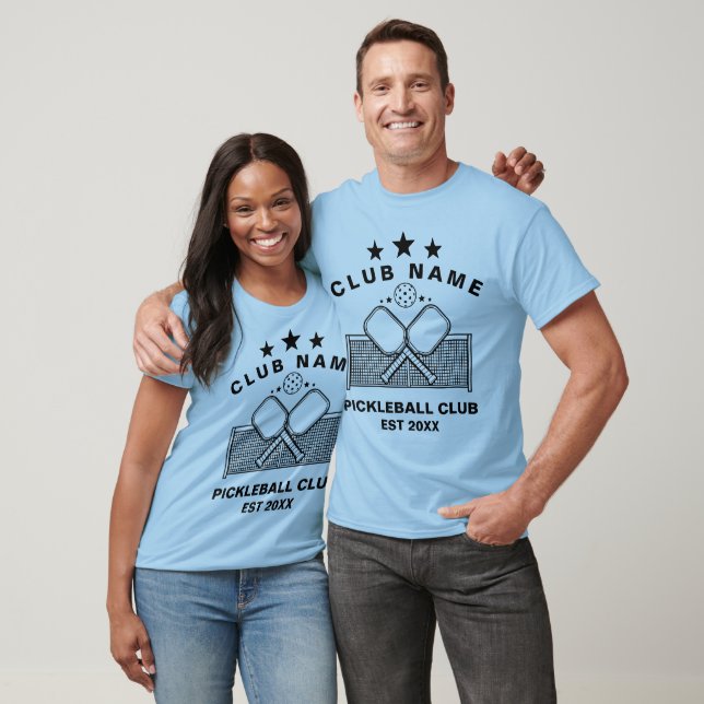 Camiseta Nome do Clube Personalizado de Pickleball (Unissex)