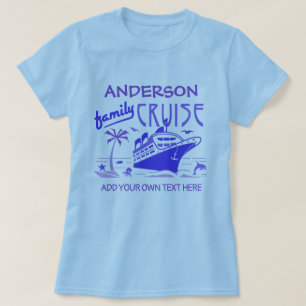 Camiseta Nome do costume do navio das férias do cruzeiro d