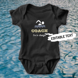 Camiseta Nome do costume do treinador da natação do