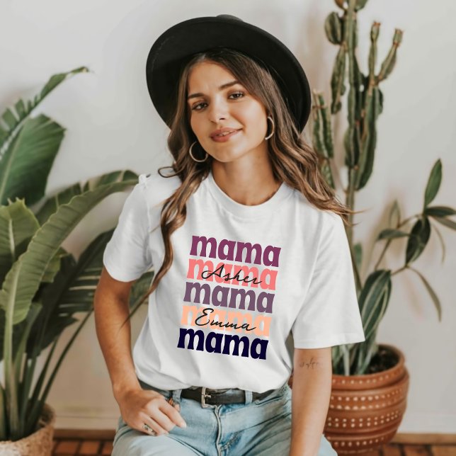 Camiseta Nome do Criança Personalizada do Dia de as mães da (Criador carregado)