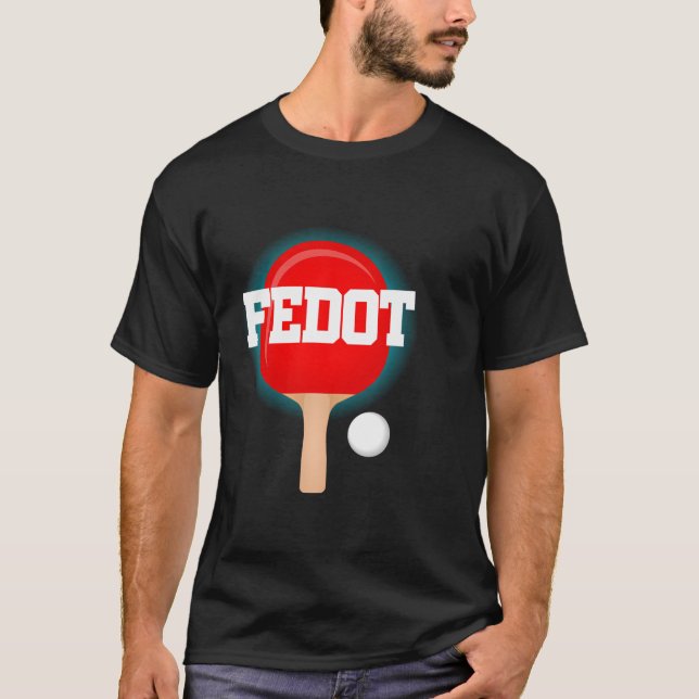 Camiseta Nome do Fedot Boys Mesa Ping Tênis Pong Jogo Racke (Frente)