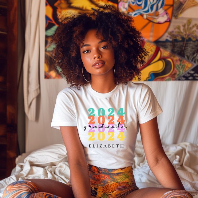 Camiseta Nome do Formando Personalizado de Tendência de Cla (Criador carregado)