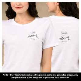 Camiseta Nome do Funcionário Branco Artista de Maquiagem Se