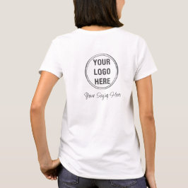 Camiseta Nome do Funcionário em Letra Preta Logotipo da Emp
