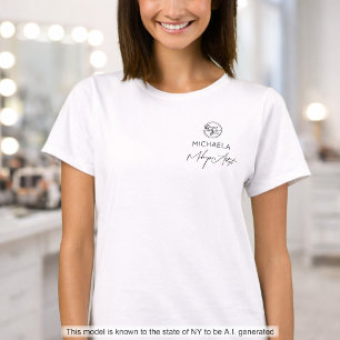 Camiseta Nome do Funcionário em Letra Preta Negócios Logoti