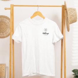 Camiseta Nome do Funcionário em Letra Preta Negócios Logoti