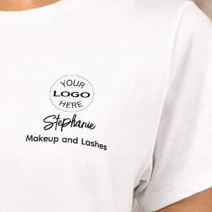 Camiseta Nome do Funcionário em Letra Preta Negócios Logoti