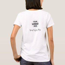 Camiseta Nome do Funcionário em Letra Preta Negócios Logoti