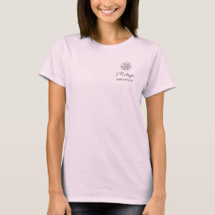 Camiseta Nome do Funcionário Logotipo da Empresa Cabelereir