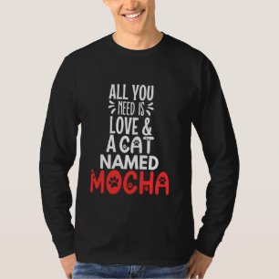 Camiseta Nome do Gato Mocha Design - Tudo que você precisa