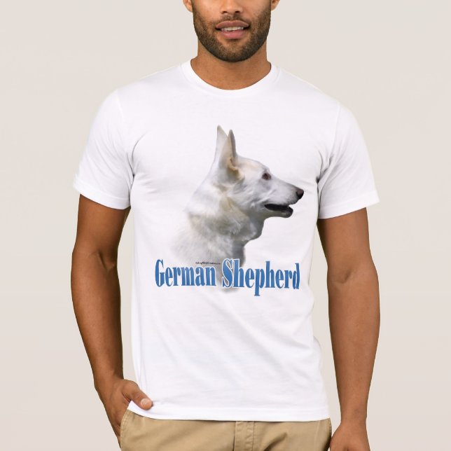 Camiseta Nome do German shepherd Branco (Frente)