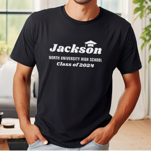 Camiseta Nome do Graduado Escola Turma de 2026 Preto