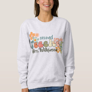 Camiseta Nome do Grau Retroceder Groovy de Volta ao Profess