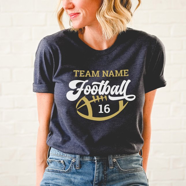 Camiseta Nome do jogador de futebol personalizado e Marinho (Criador carregado)