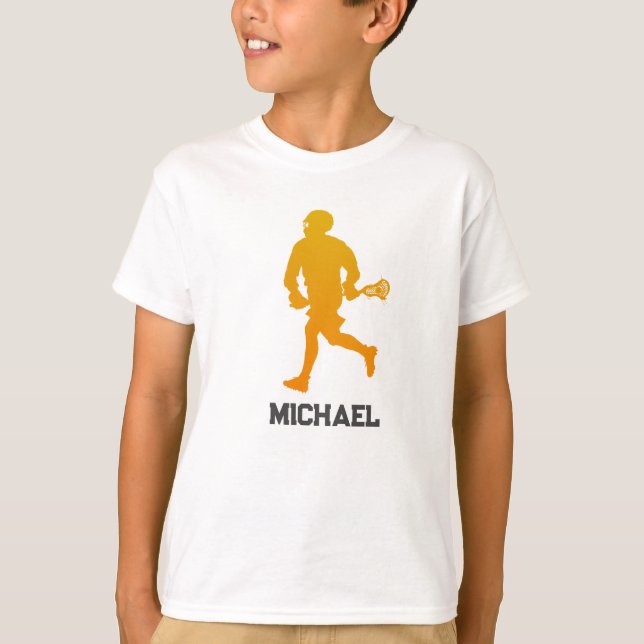 Camiseta Nome do jogador de lacrosse personalizado (Frente)