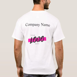 Camiseta Nome do logotipo da empresa personalizada Trabalho