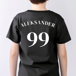 Camiseta Nome do logotipo da Equipe Negra Número Esportes M