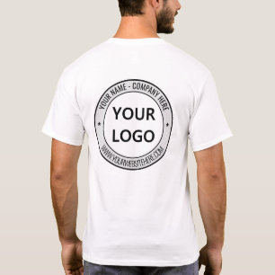 Camiseta Nome do logotipo da sua empresa Carimbo do Promoci