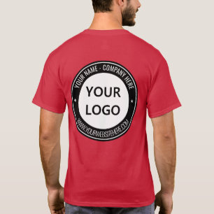 Camiseta Nome do logotipo da sua empresa Site personalizado