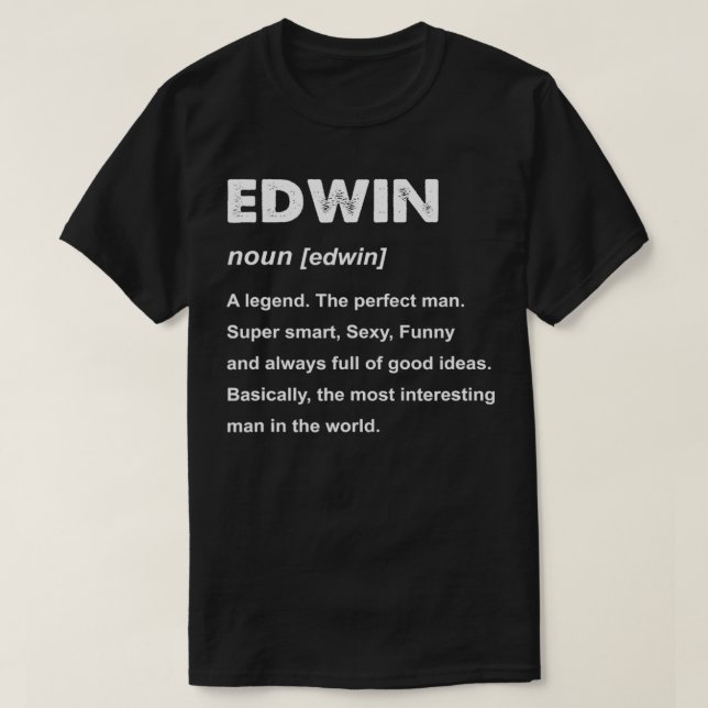 Camiseta Nome do Mens Edwin (Frente do Design)