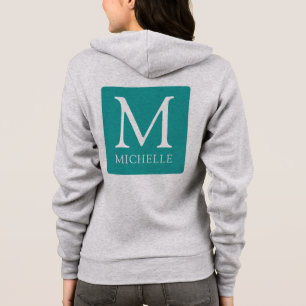 Camiseta Nome do Monograma Personalizado Womens Frente e Tr