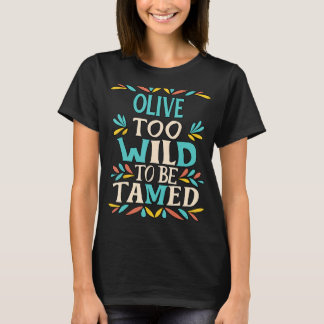 Camiseta Nome do OLIVE Bonecas Retro Girls Wildflower OLIVE