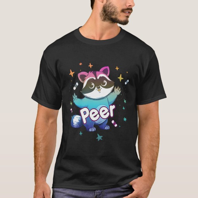 Camiseta Nome do par com Raccoon (Frente)