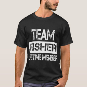 Camiseta Nome do Pescador Membro vitalício do pescador