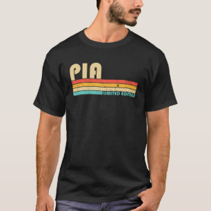 Camiseta Nome do PIA Introdução Personalizada do Retro Vint