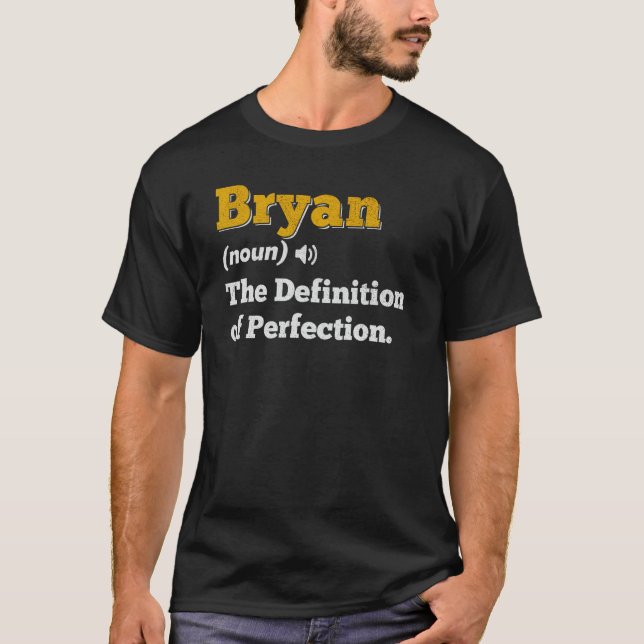 Camiseta Nome do Presente Bryan Nome Personalizado de Anive (Frente)