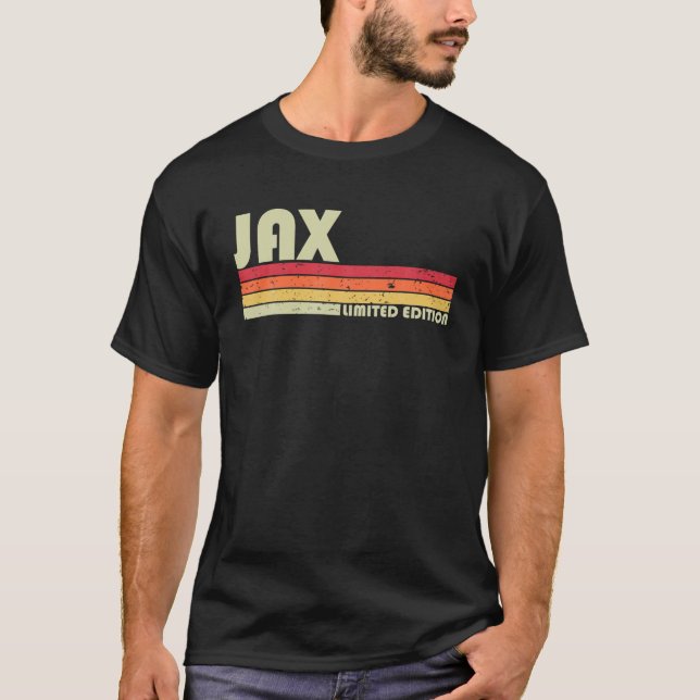 Camiseta Nome do presente JAX Furioso Personalizado Retro V (Frente)