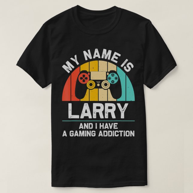 Camiseta Nome do presente LARRY Nome personalizado Funny Ga (Frente do Design)