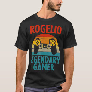 Camiseta Nome do presente ROGELIO Geek de jogos sofisticado