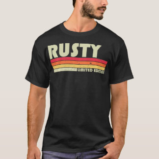 Camiseta Nome do presente RUSTY Personalizado Funny Retro V