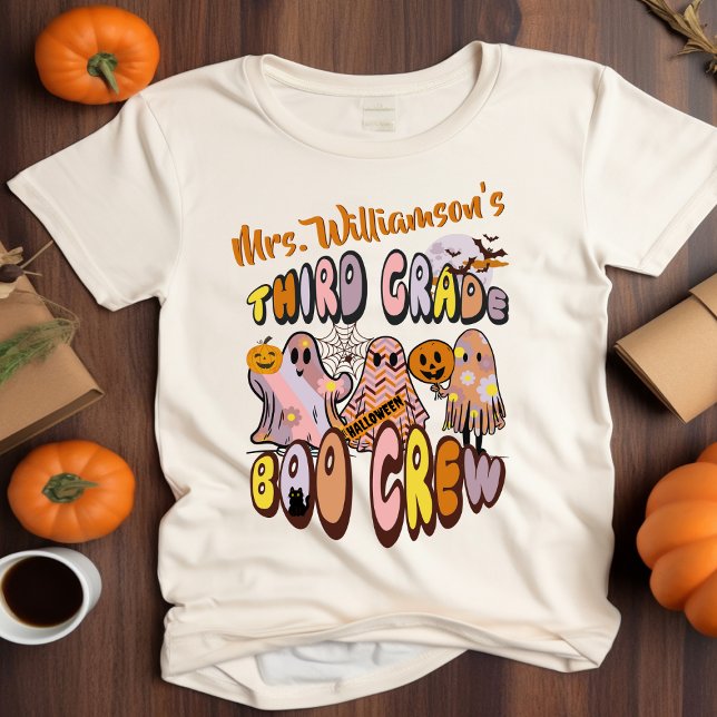 Camiseta Nome do Professor do Terceiro Grau do Halloween (Criador carregado)