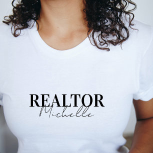 Camiseta Nome do Script de Na moda do Realtor do Real Estat