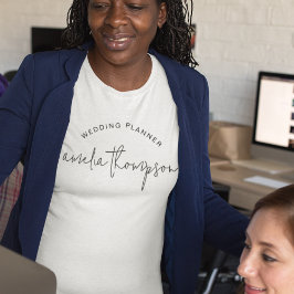 Camiseta Nome do Script do Planejador de Casamento Qualquer