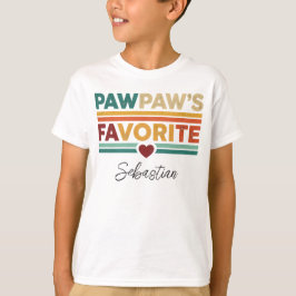 Camiseta Nome do Script Moderno Simples Retro Favorito do V