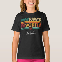 Camiseta Nome do Script Moderno Simples Retro Favorito do V