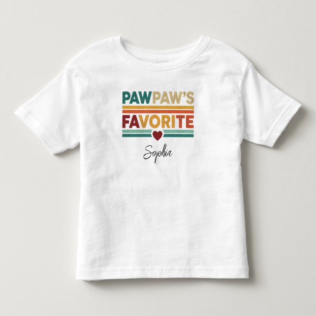 Camiseta Nome do Script Moderno Simples Retro Favorito do V (Frente)