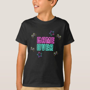 Camiseta Nome do Script Neon do Video games