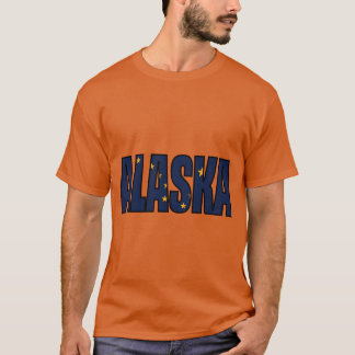 Camiseta Nome do Sinalizador do Estado do Alasca Design