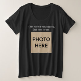 Camiseta Nome do texto e foto, Comfy Plus Tamanho da T-Shir