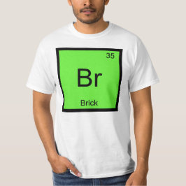 Camiseta Nome do Tijolo Elemento Químico Tabela Periódica